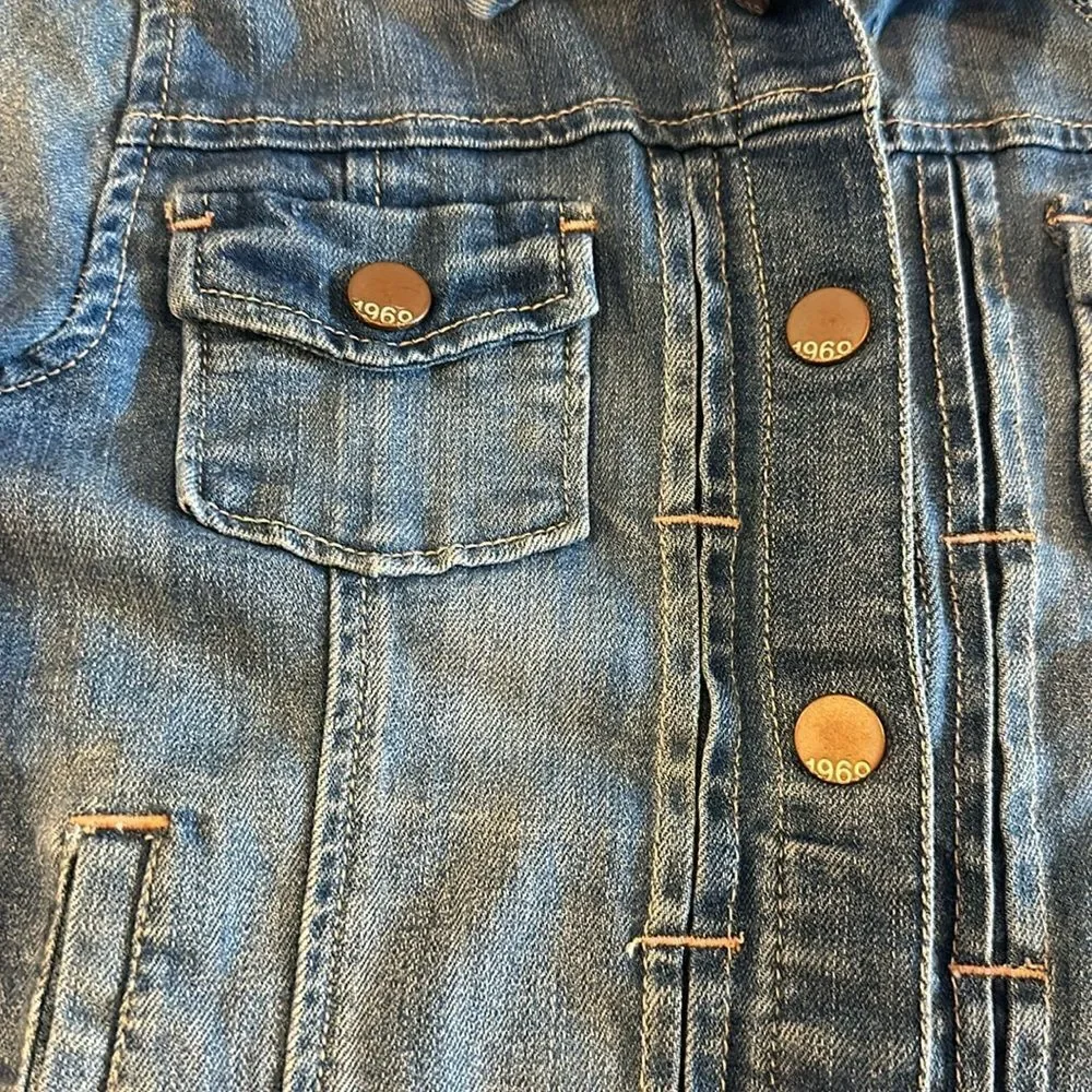 Gap Kids 1969 Girls Blue Denim Snap Closure Jacket - Size L